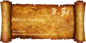 Mátis Zsuzsa névjegykártya